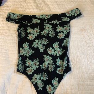 Like new free people off the shoulder bodysuit